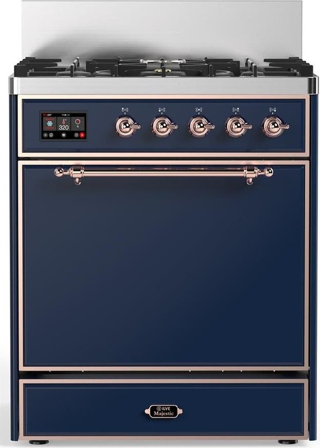 Midnight Blue With Copper Trim, Natural Gas