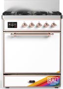 ILVE UM30N Majestic III 30 inch Dual Fuel Range with 5 Black Brass Burners