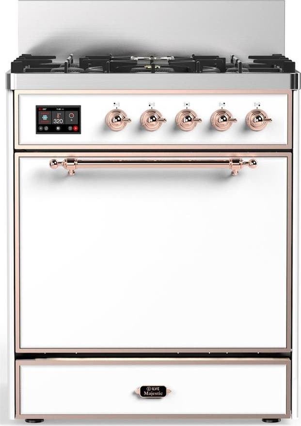 White With Copper Trim, Natural Gas