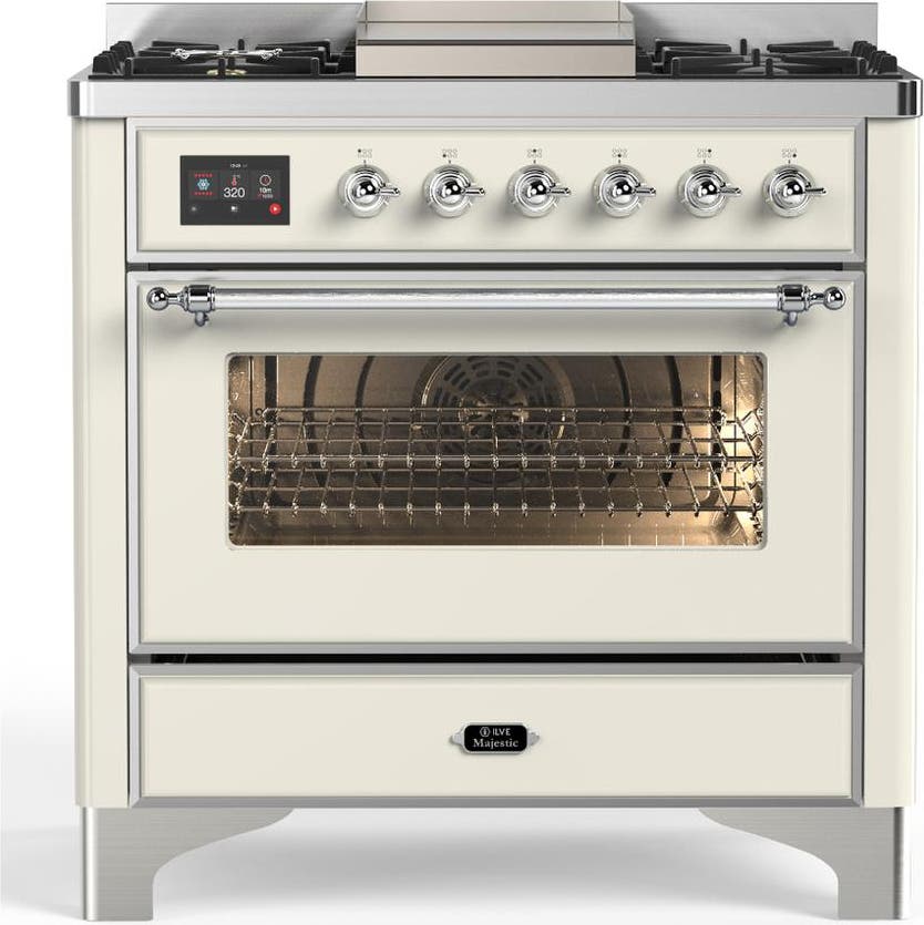 Antique White With Chrome Trim, Natural Gas