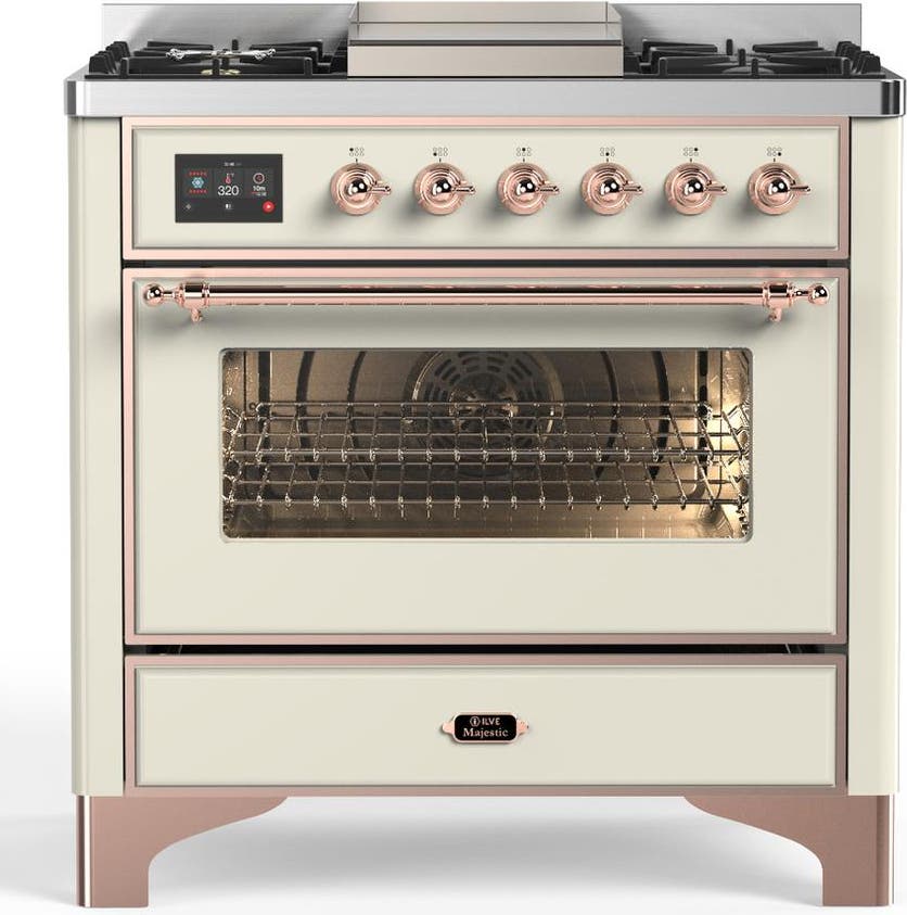Antique White With Copper Trim, Natural Gas