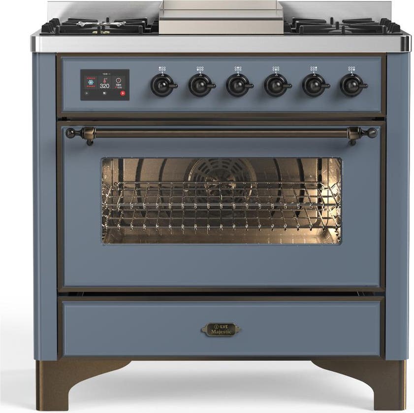 Blue Grey With Burnished Trim, Natural Gas