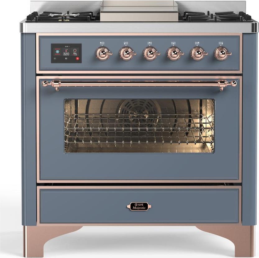 Blue Grey With Copper Trim, Natural Gas