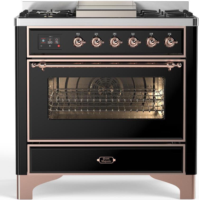 Glossy Black With Copper Trim, Liquid Propane
