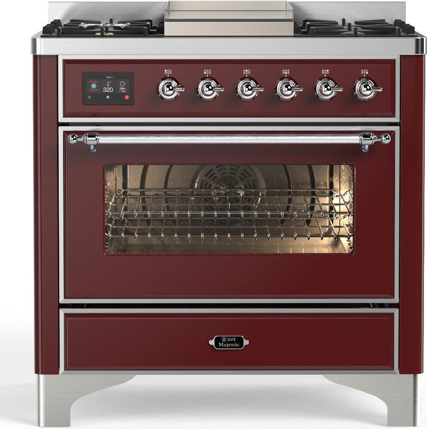 Burgundy With Chrome Trim, Natural Gas