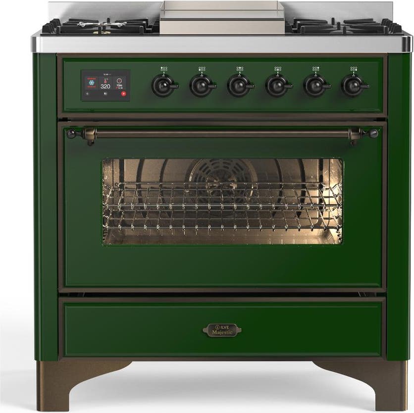 Emerald Green With Burnished Trim, Natural Gas
