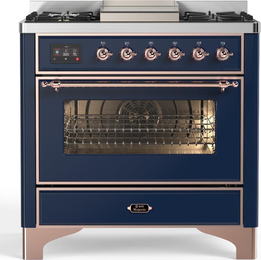 Midnight Blue With Copper Trim, Natural Gas