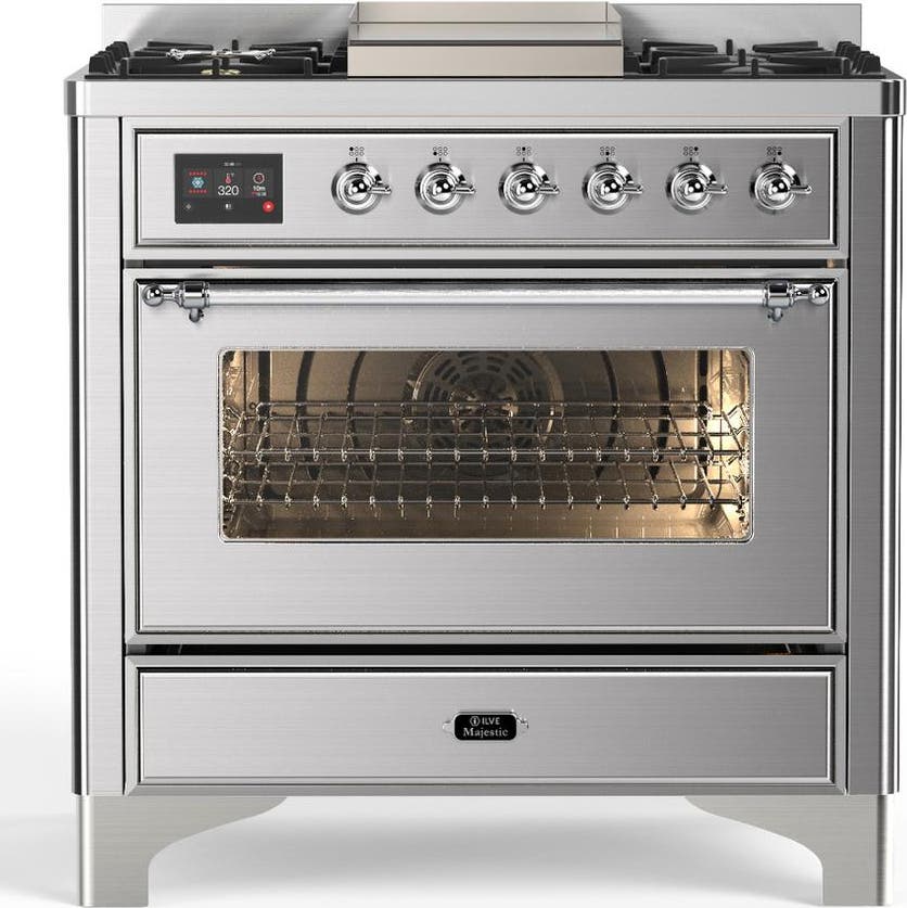 Stainless Steel With Chrome Trim, Natural Gas