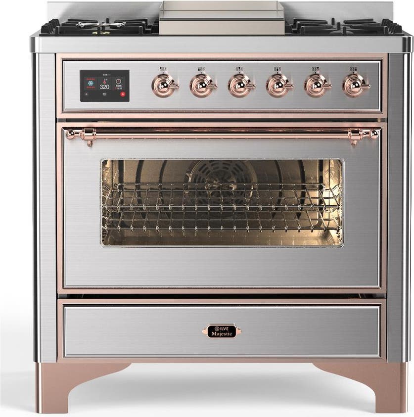 Stainless Steel With Copper Trim, Natural Gas