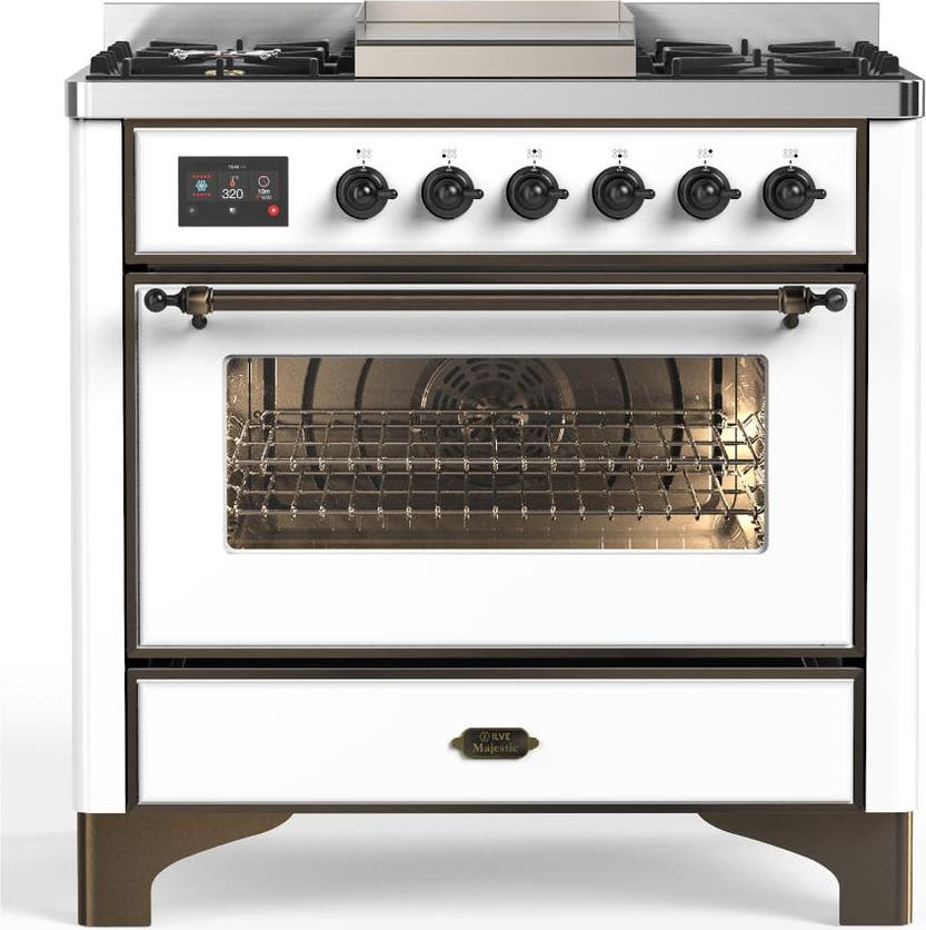 White With Burnished Trim, Natural Gas