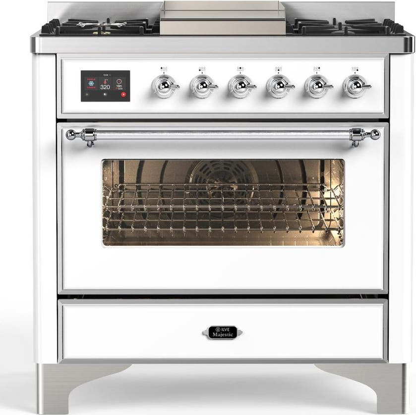 White With Chrome Trim, Natural Gas