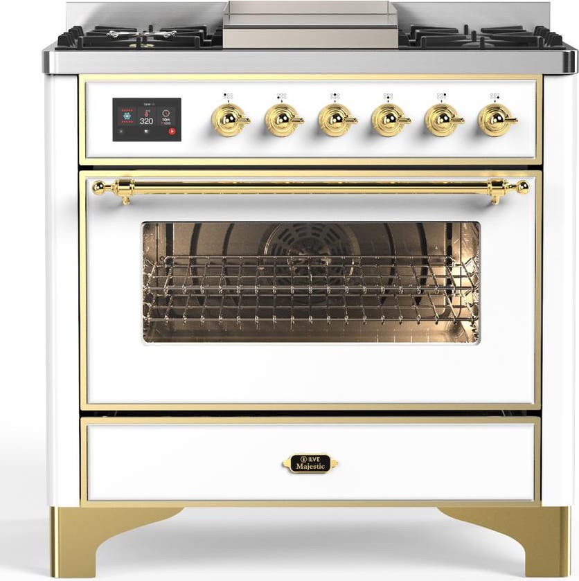 White With Brass Trim, Liquid Propane