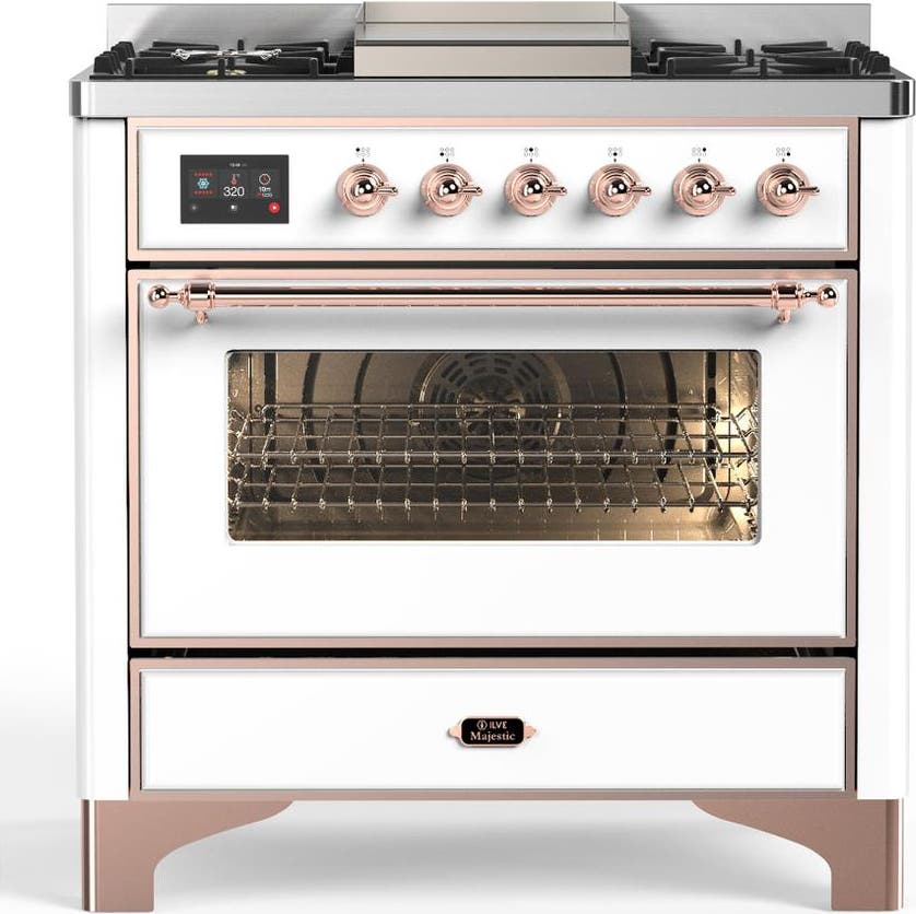 White With Copper Trim, Natural Gas