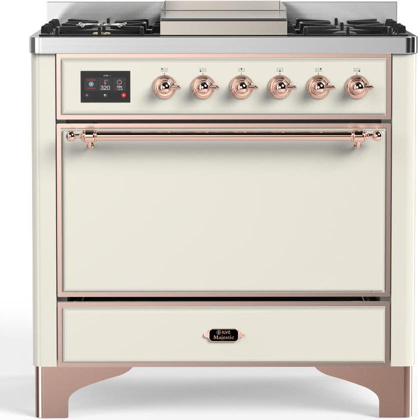 Antique White With Copper Trim, Natural Gas