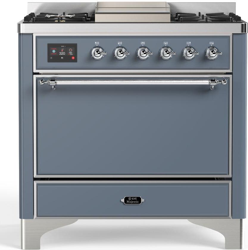Blue Grey With Chrome Trim, Natural Gas