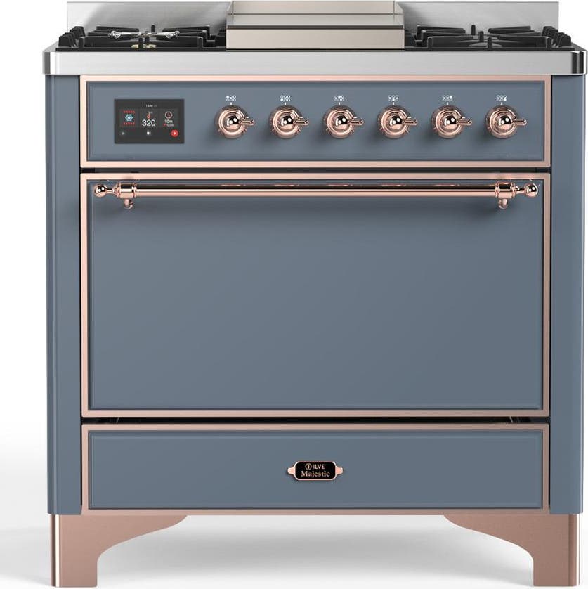 Blue Grey With Copper Trim, Natural Gas