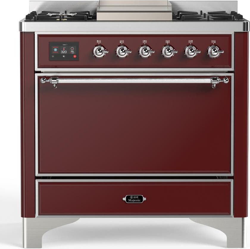 Burgundy With Chrome Trim, Natural Gas