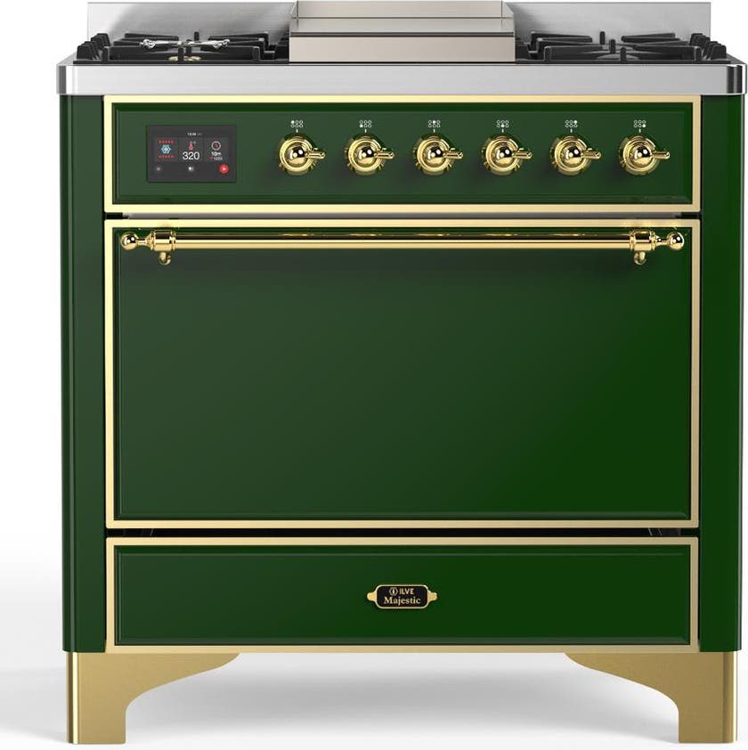 Emerald Green With Brass Trim, Liquid Propane