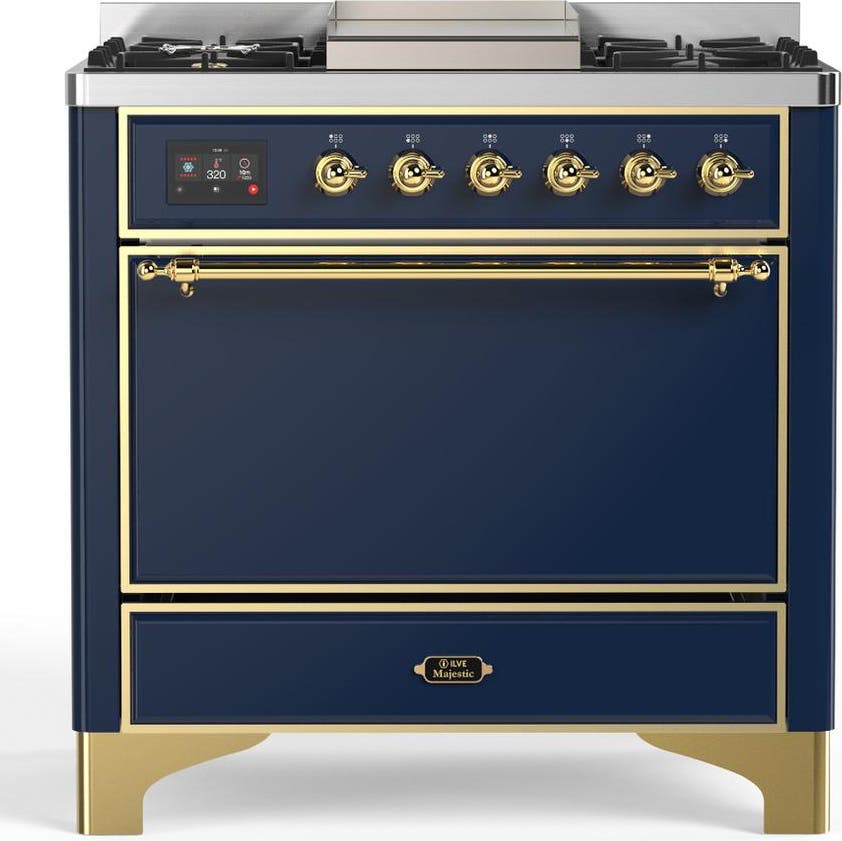 Midnight Blue With Brass Trim, Liquid Propane