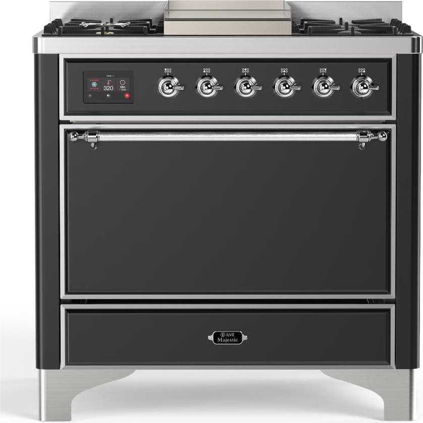 Matte Graphite With Chrome Trim, Natural Gas