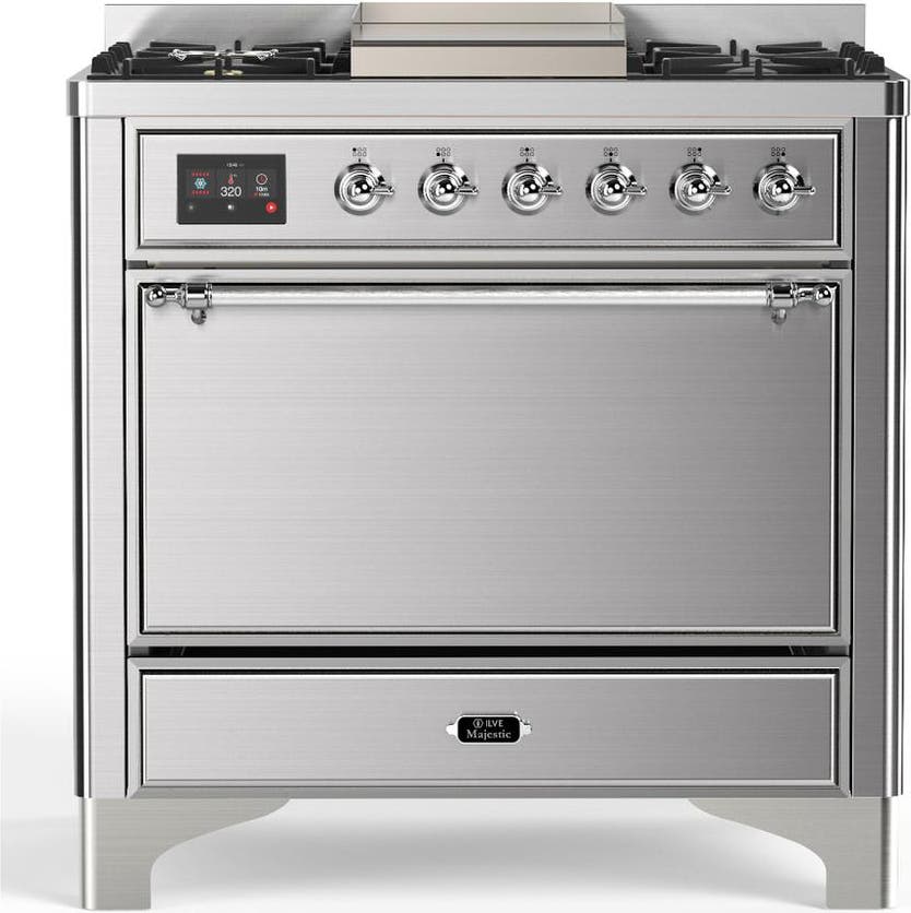 Stainless Steel With Chrome Trim, Natural Gas
