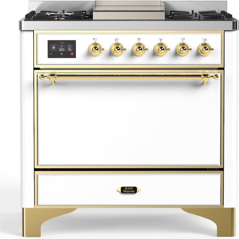 White With Brass Trim, Liquid Propane