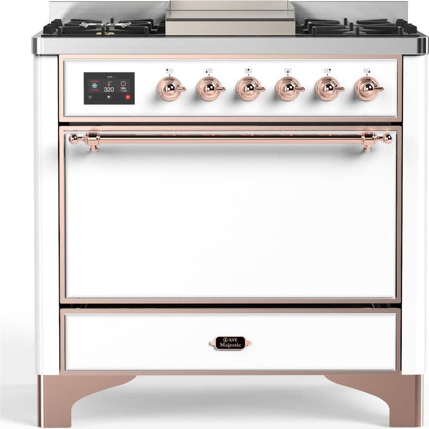 White With Copper Trim, Natural Gas