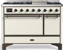 ILVE UM48F Majestic III 48 inch Dual Fuel Range with 8 Burners, Griddle