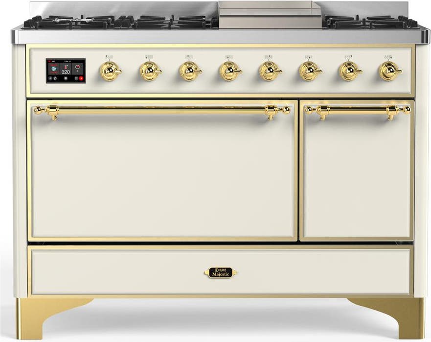 Antique White With Brass Trim, Liquid Propane
