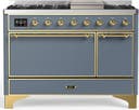 ILVE UM48F Majestic III 48 inch Dual Fuel Range with 8 Burners, Griddle