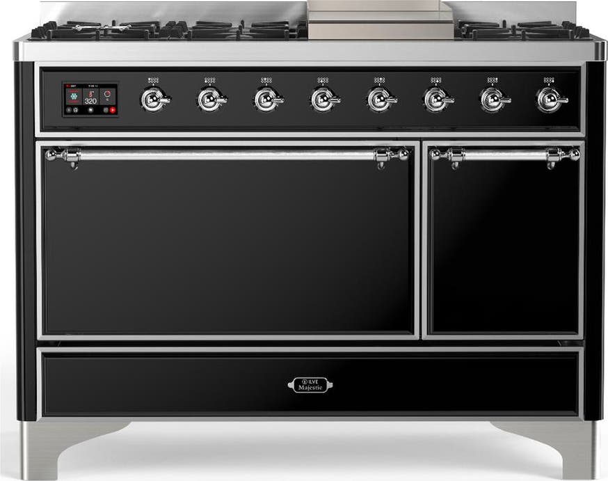 Glossy Black With Chrome Trim, Natural Gas