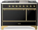 ILVE UM48F Majestic III 48 inch Dual Fuel Range with 8 Burners, Griddle
