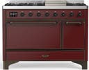 ILVE UM48F Majestic III 48 inch Dual Fuel Range with 8 Burners, Griddle
