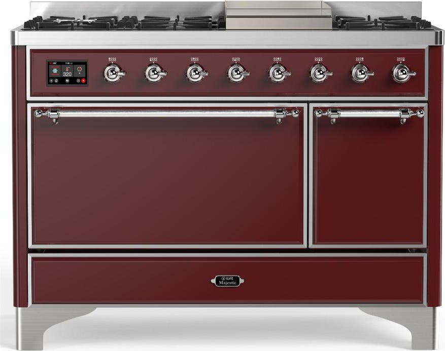 Burgundy With Chrome Trim, Natural Gas