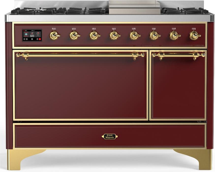Burgundy With Brass Trim, Liquid Propane