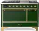 ILVE UM48F Majestic III 48 inch Dual Fuel Range with 8 Burners, Griddle