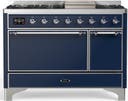 ILVE UM48F Majestic III 48 inch Dual Fuel Range with 8 Burners, Griddle