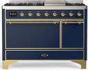 ILVE UM48F Majestic III 48 inch Dual Fuel Range with 8 Burners, Griddle
