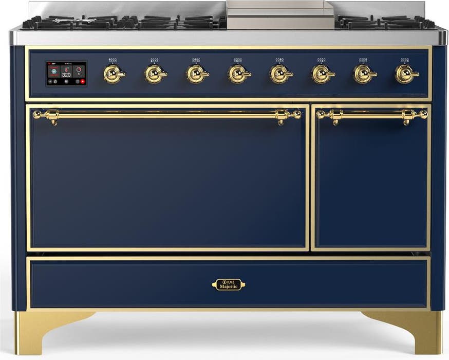 Midnight Blue With Brass Trim, Liquid Propane