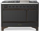 ILVE UM48F Majestic III 48 inch Dual Fuel Range with 8 Burners, Griddle