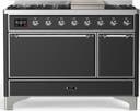 ILVE UM48F Majestic III 48 inch Dual Fuel Range with 8 Burners, Griddle