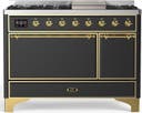 ILVE UM48F Majestic III 48 inch Dual Fuel Range with 8 Burners, Griddle