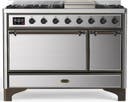 ILVE UM48F Majestic III 48 inch Dual Fuel Range with 8 Burners, Griddle
