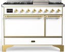 ILVE UM48F Majestic III 48 inch Dual Fuel Range with 8 Burners, Griddle