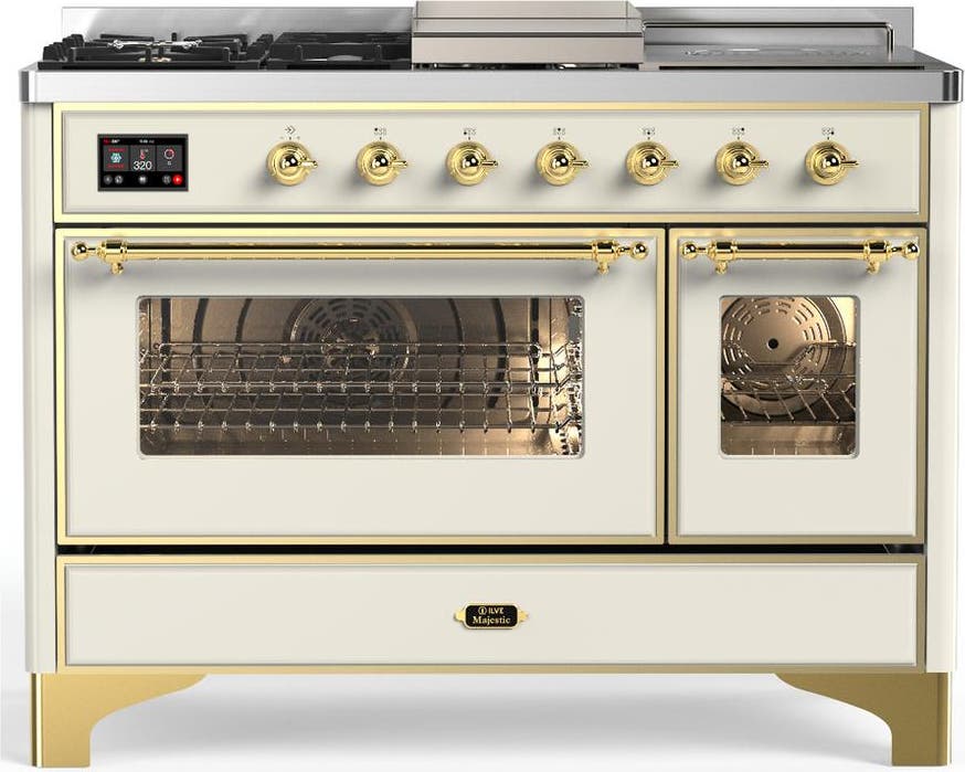 Antique White With Brass Trim, Liquid Propane