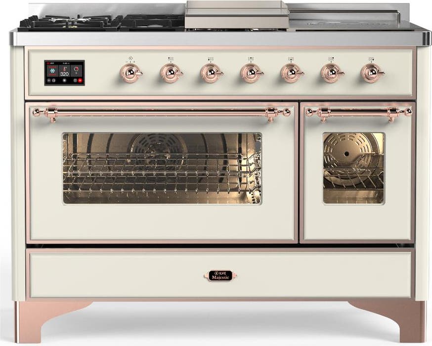 Antique White With Copper Trim, Natural Gas