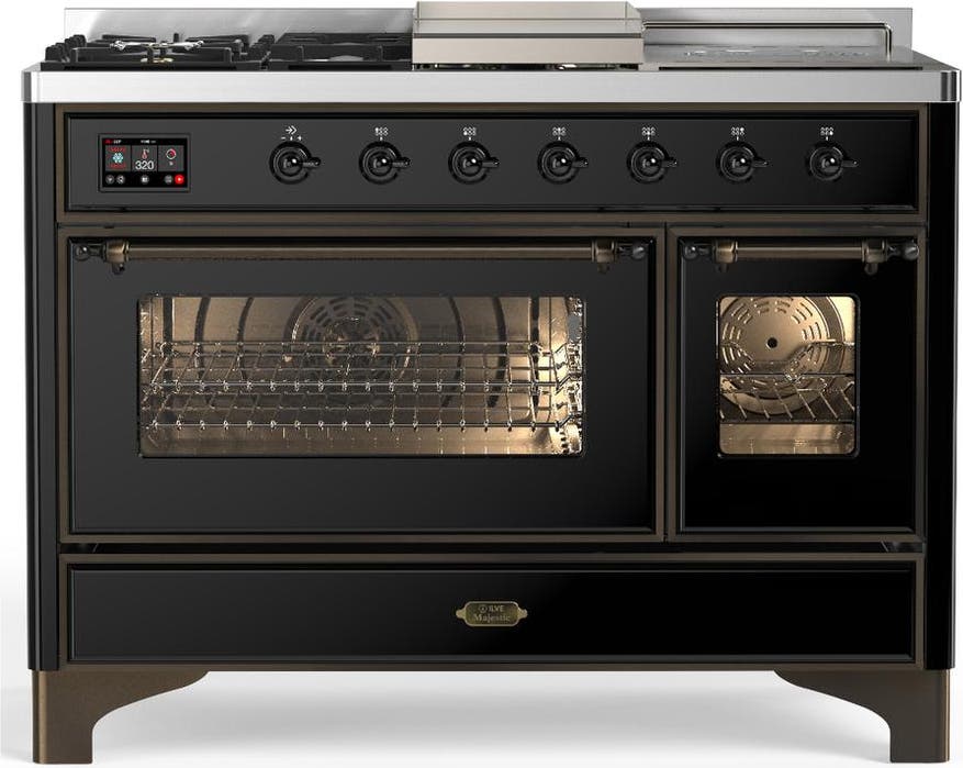 Glossy Black With Burnished Trim, Natural Gas