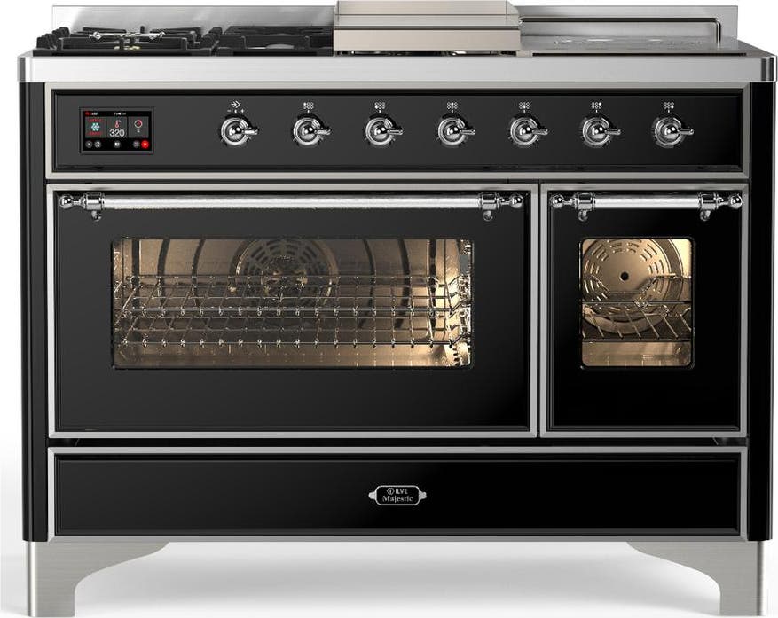 Glossy Black With Chrome Trim, Natural Gas