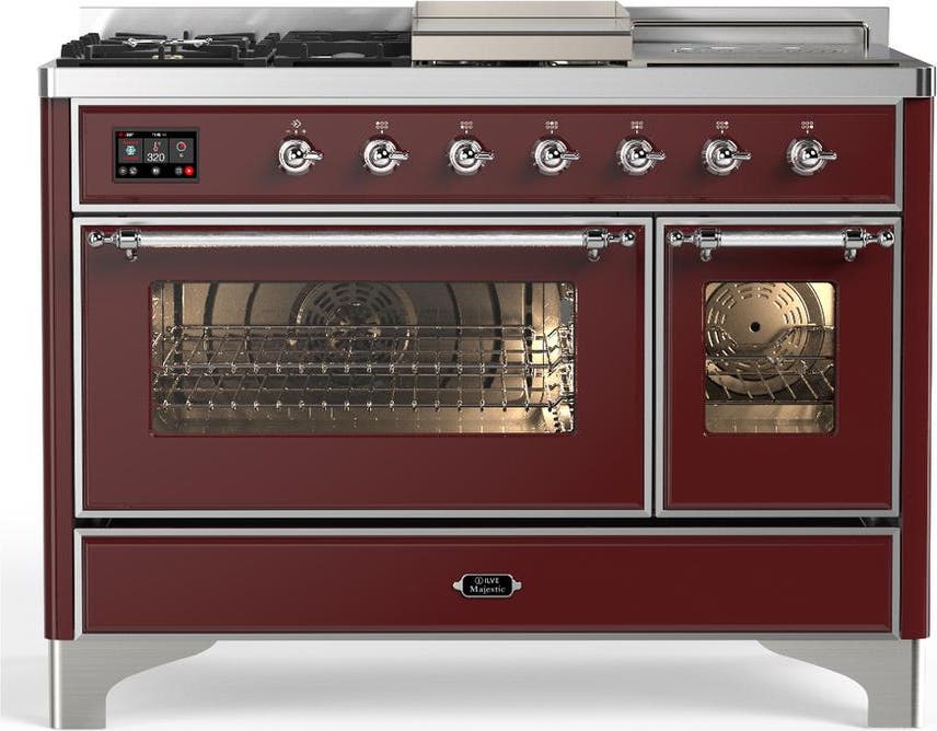 Burgundy With Chrome Trim, Natural Gas