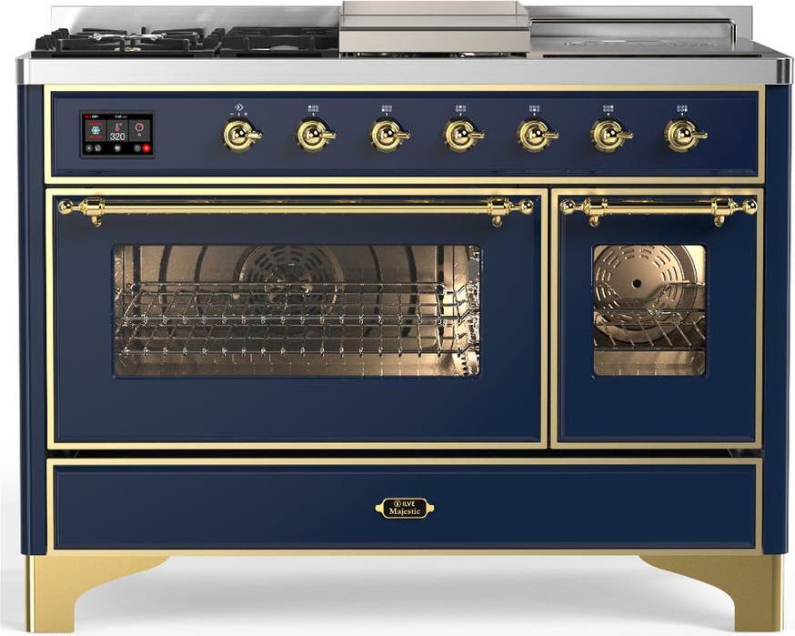 Midnight Blue With Brass Trim, Liquid Propane